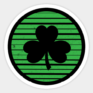 Vintage Shamrock Silhouette - St. Patricks Day Sticker